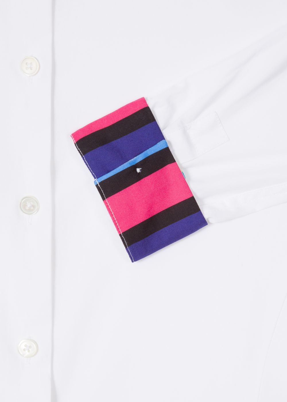 Paul Smith Women's White Slim-Fit Stretch-Cotton Tshirts With 'cycle Stripe' Cuff Linings