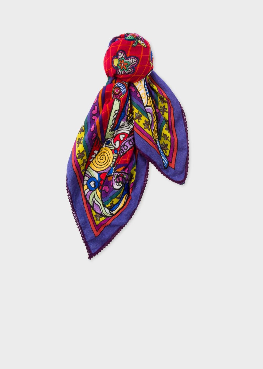 Paul Smith Women's Multi-Coloured 'karami Collage' Square Scarf
