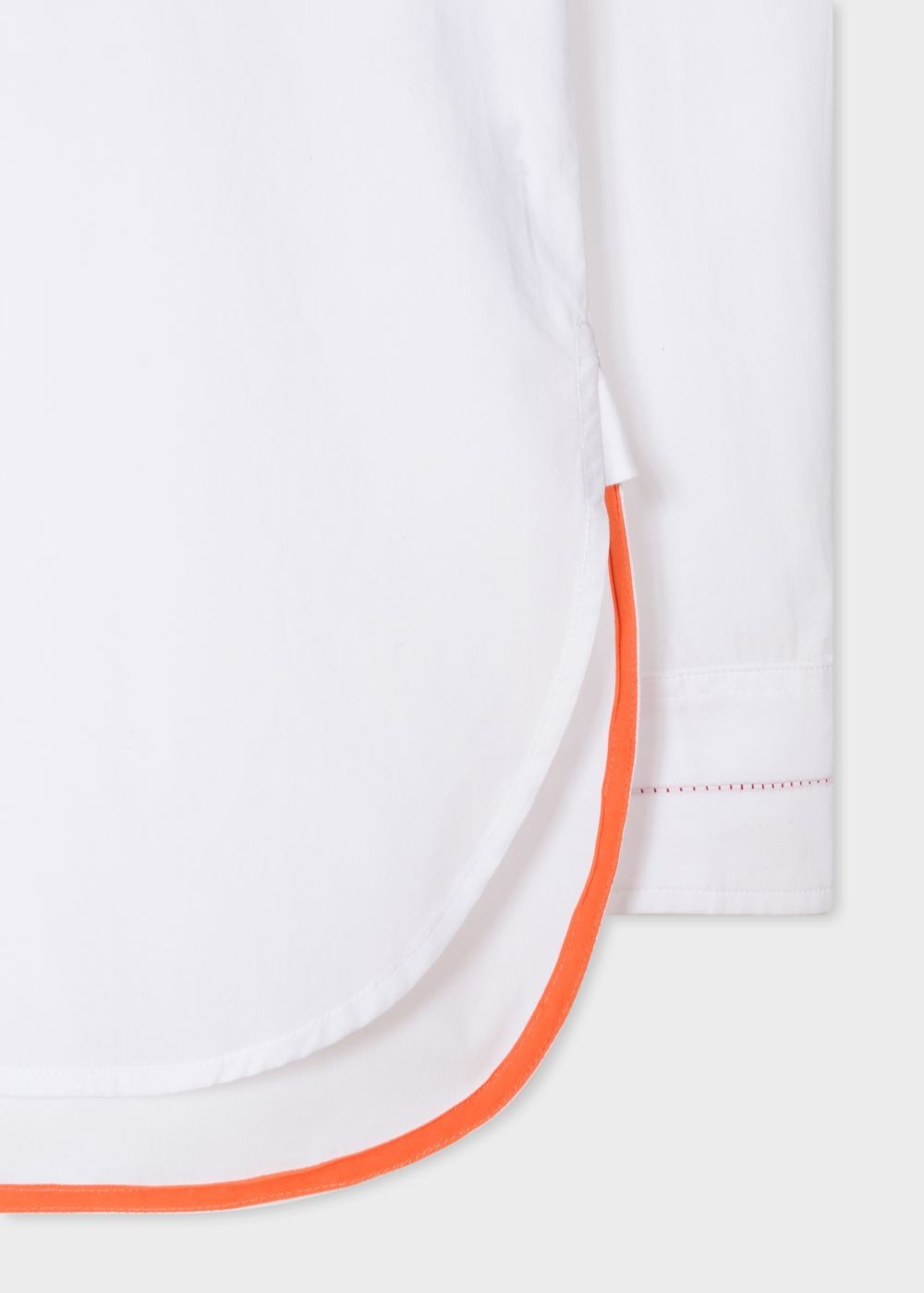 Paul Smith Lady's White Cotton TShirt With Ribbon Appliqué
