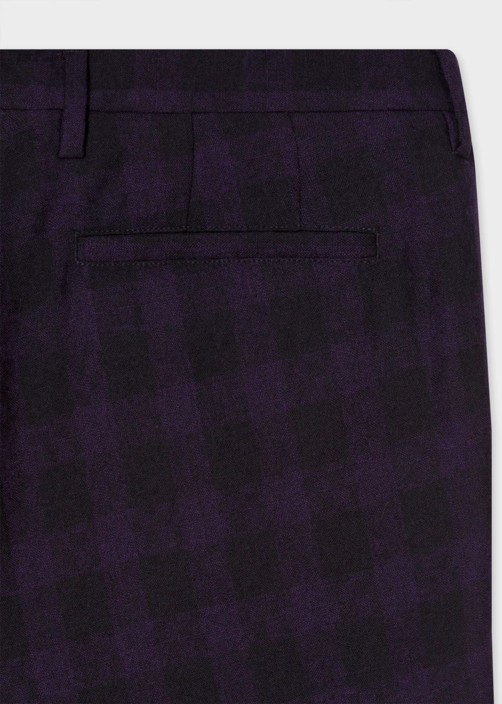 Paul Smith Men's Slim-Fit Purple And Black Jacquard Check Pants