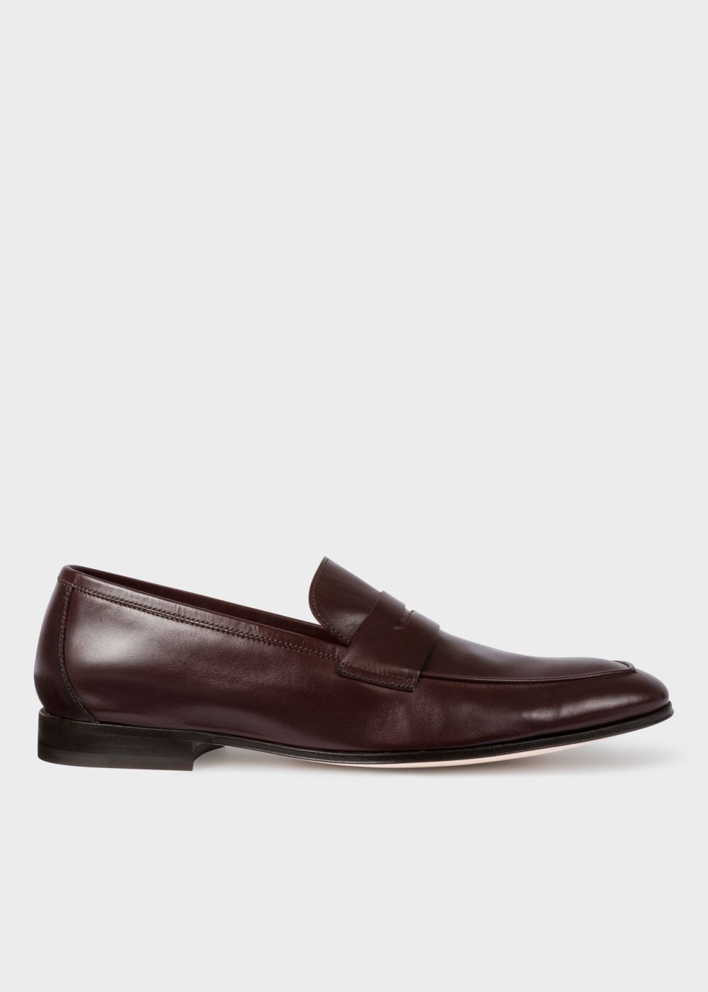 Paul Smith Mens's Damson Leather 'glynn' Penny Loafers Trainers
