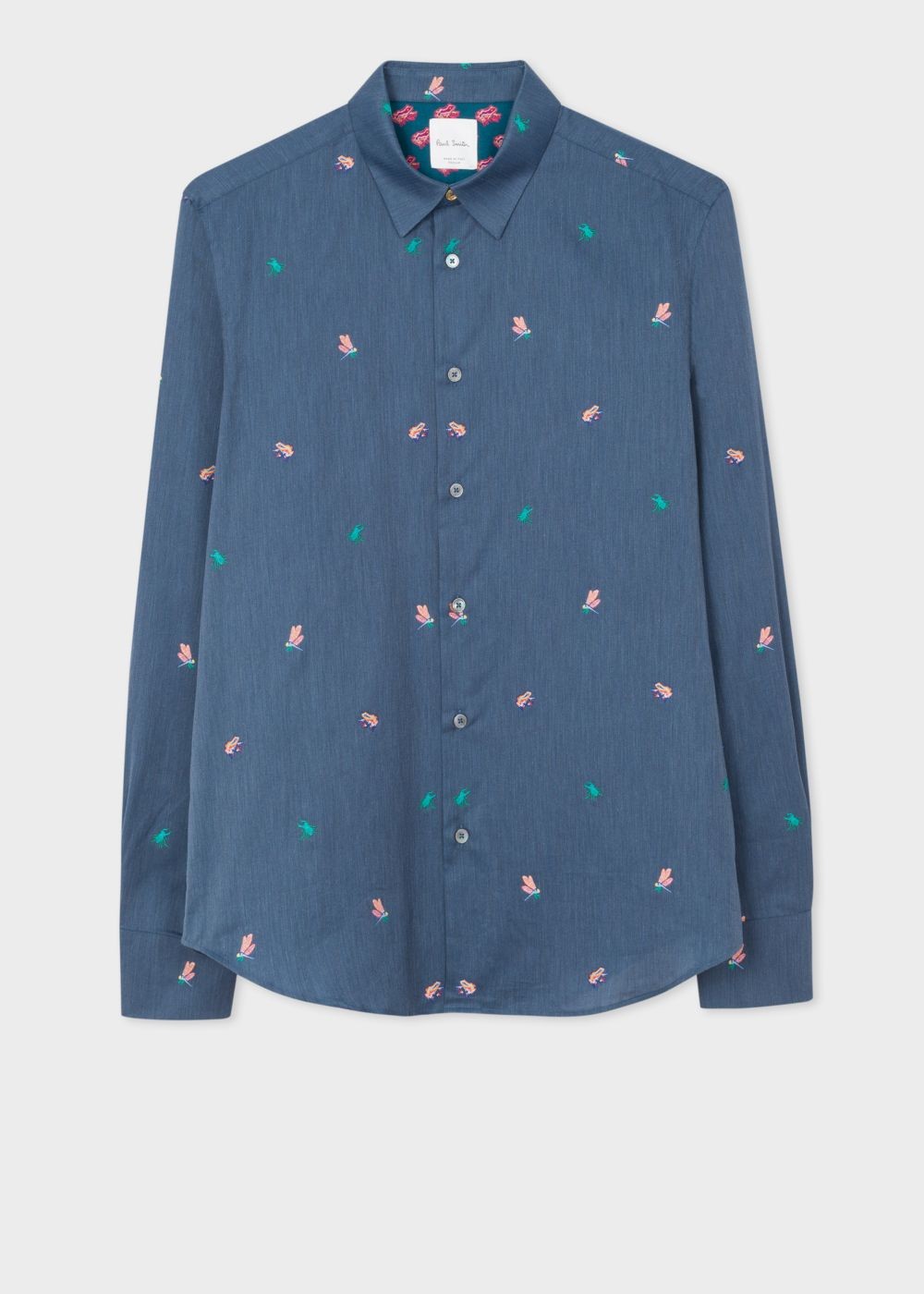 Paul Smith Mens's Slim-Fit Slate Blue 'dreamer' Motif Cotton TShirts