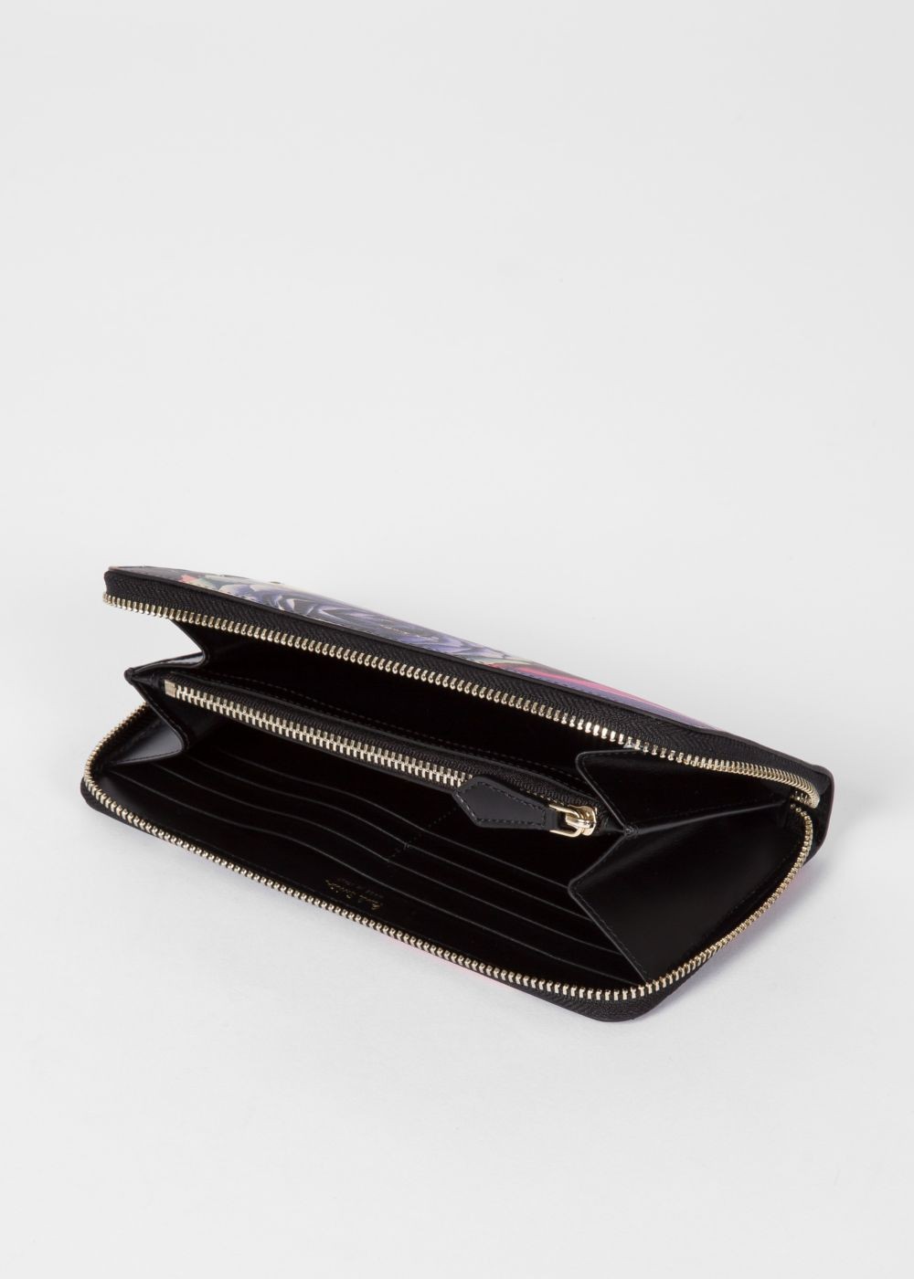 Paul Smith Women's Large 'rose Collage' Print Leather Zip-Around Wallet