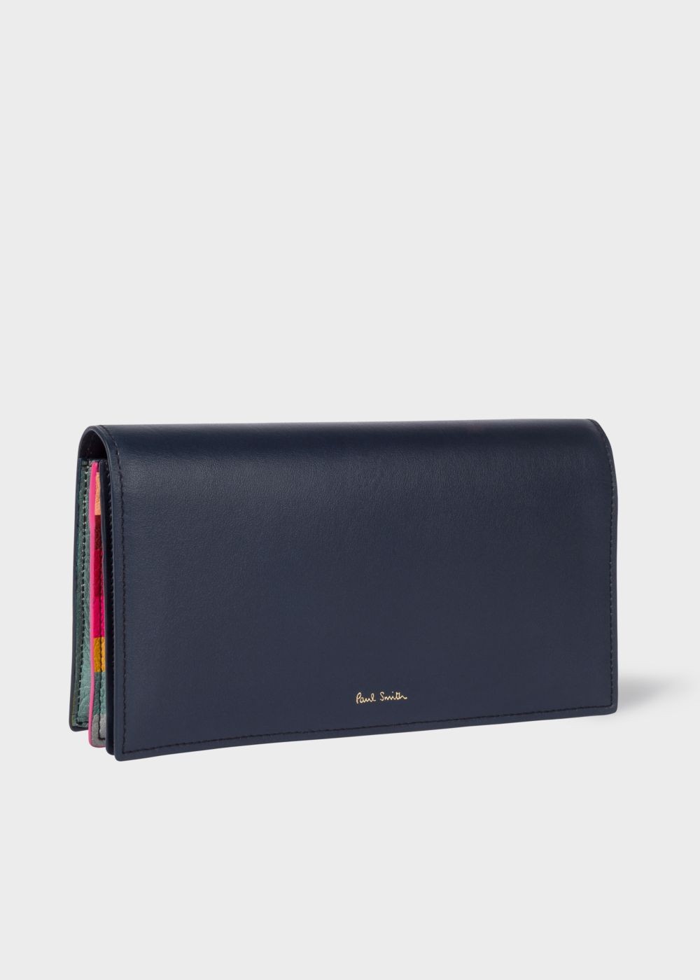Paul Smith Women's Navy 'concertina Swirl' Tri-Fold Leather Wallet