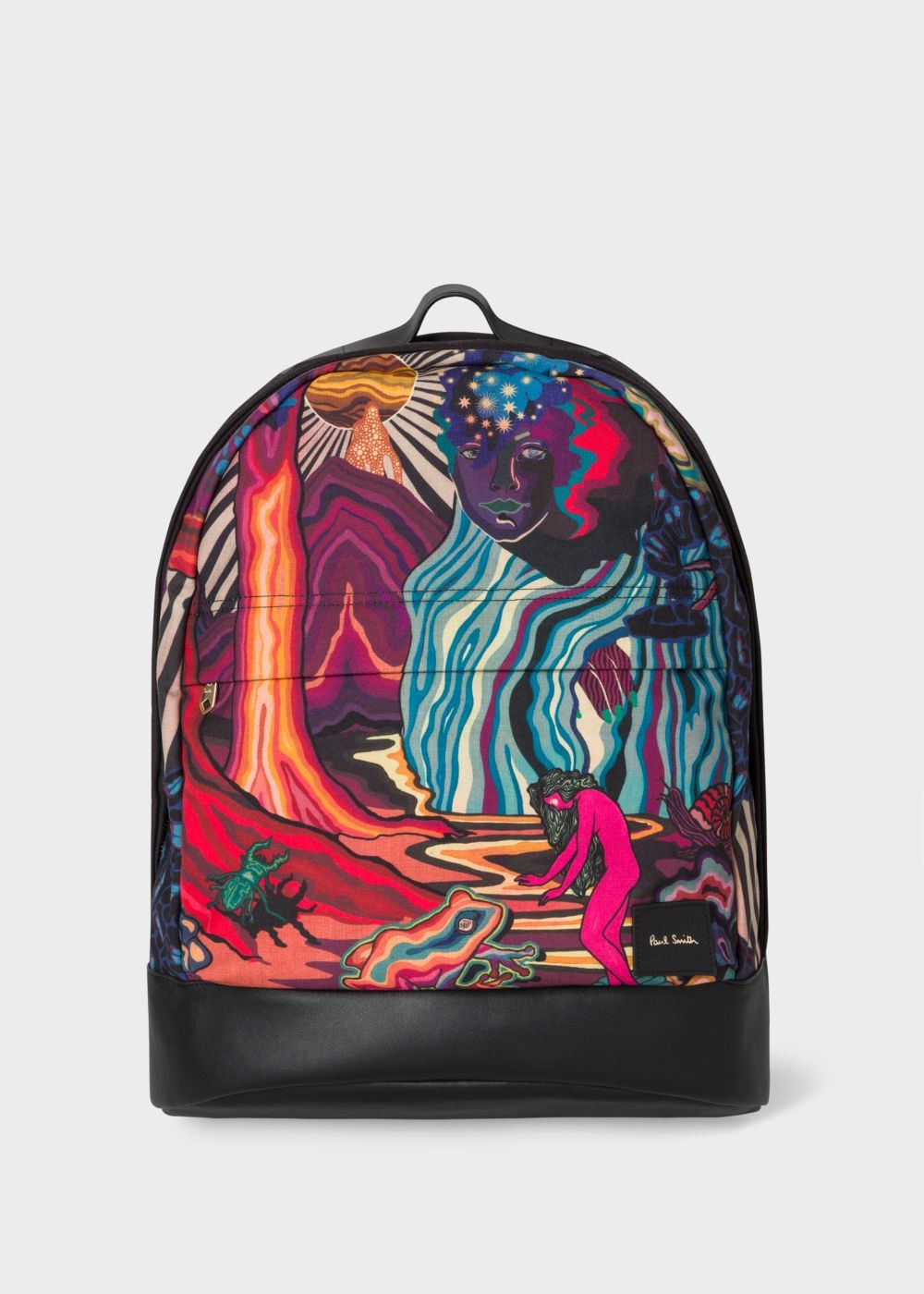 Paul Smith Men's 'dreamer' Print Backpack With Leather Trims