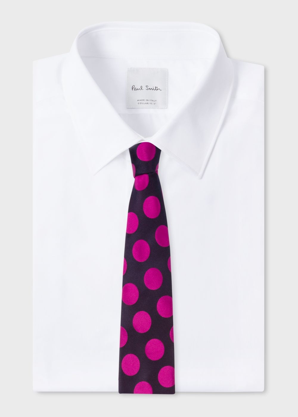 Paul Smith Men's Damson Polka Dot Silk Tie