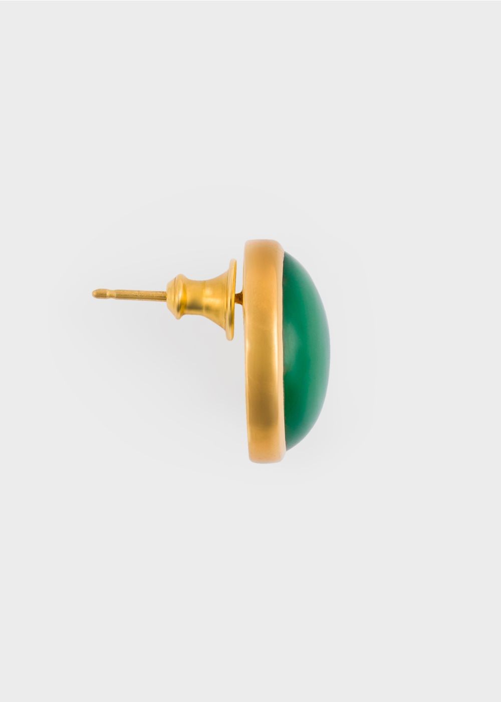 Paul Smith Rachel Entwistle + Paul Smith - Gold Stud Earrings With Green Onyx Stone Accessories Women