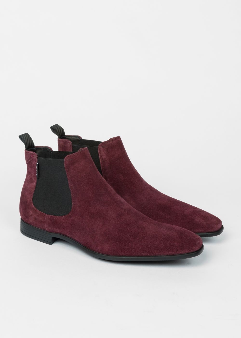Paul Smith Men's Bordeaux Suede 'falconer' Chelsea Boots