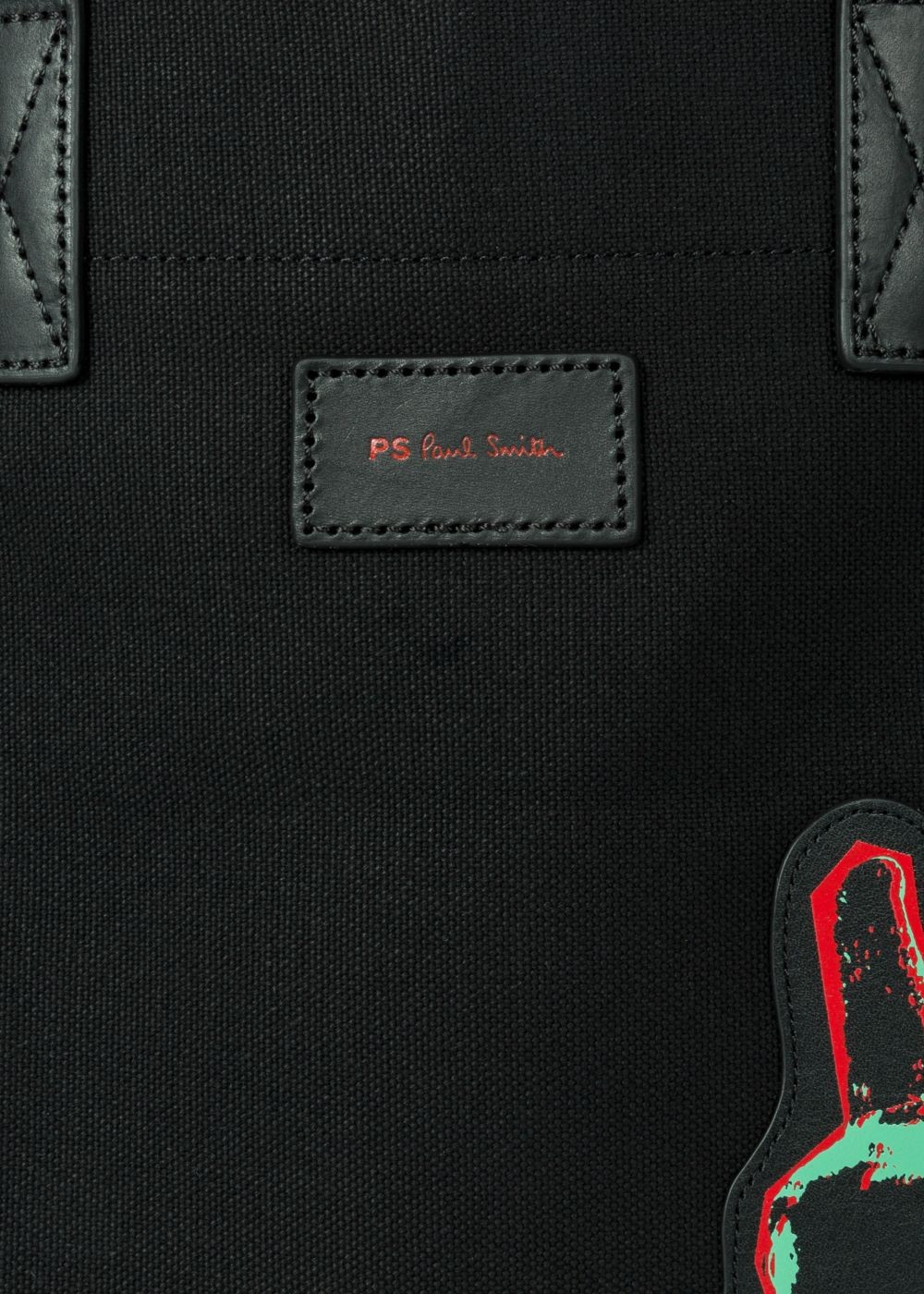 Paul Smith Women's 'artful Lives' Patch Black Canvas Tote Bags