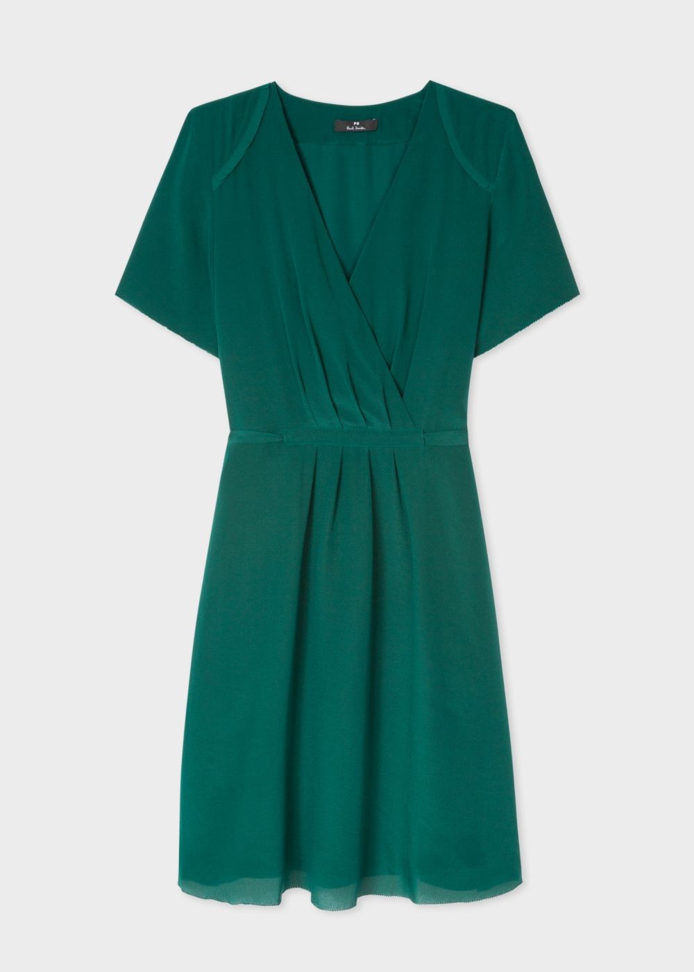Paul Smith Women's Dark Green Wrap Silk Dress