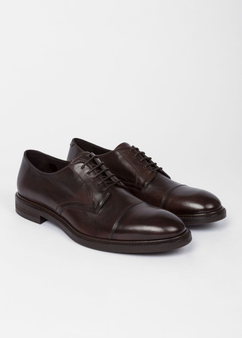 Paul Smith Mens's Dark Brown Leather 'rosen' Derby Shoes