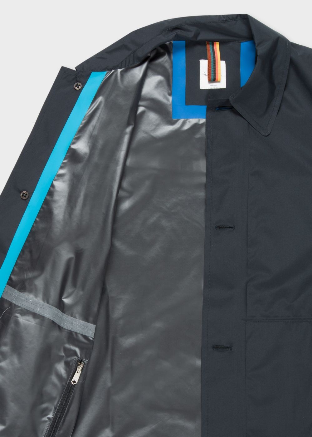 Paul Smith Men's Navy Waterproof Packable Mac Clothing