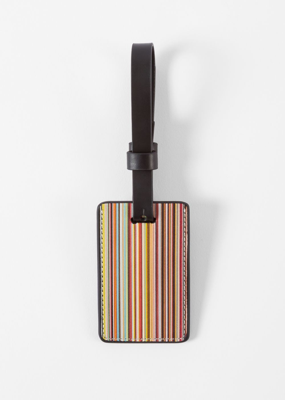 Paul Smith Signature Stripe Leather Luggage Tag Mens