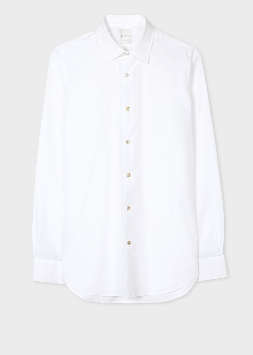 Paul Smith Mens's Tailored-Fit White Cotton 'artist Stripe' Cuff Shirt