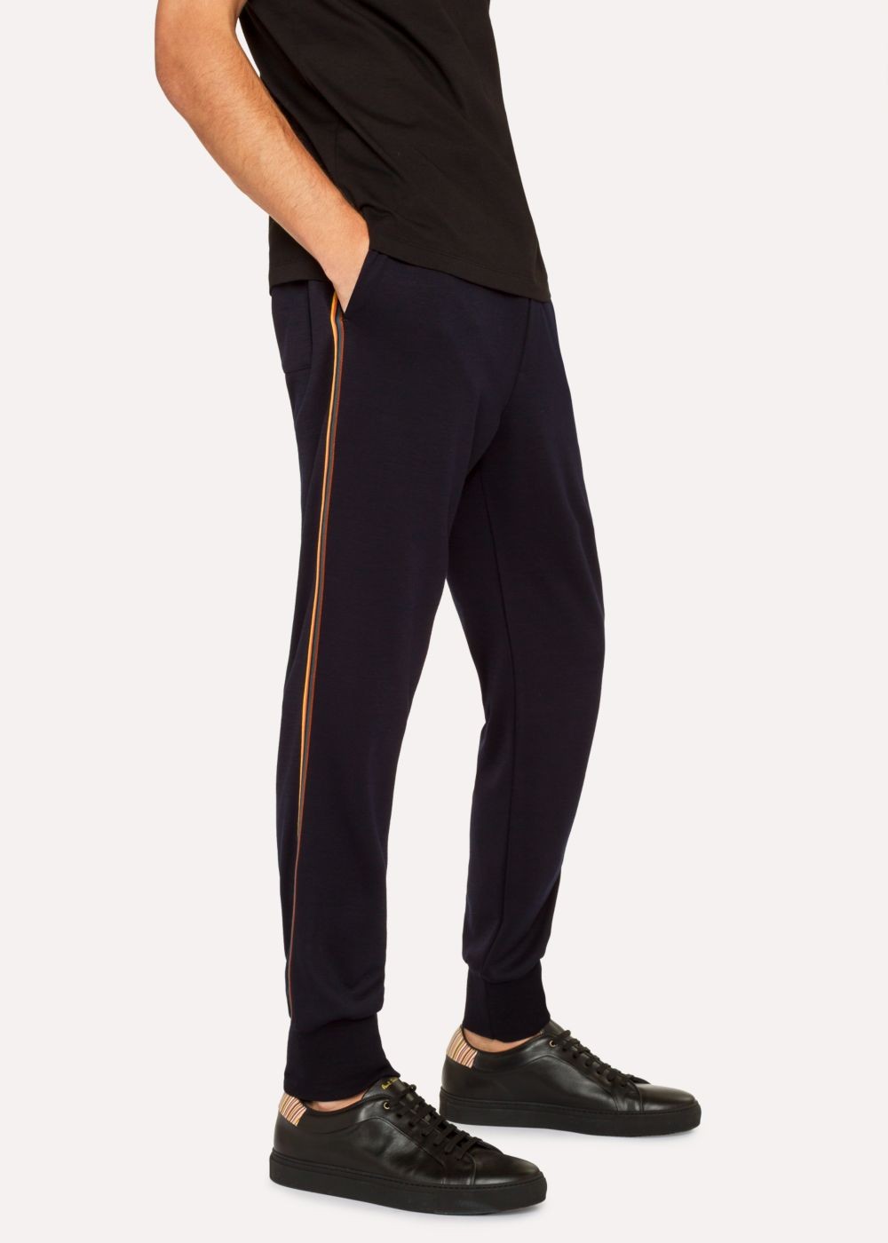 Paul Smith Men's Dark Navy 'artist Stripe' Wool SweatPants