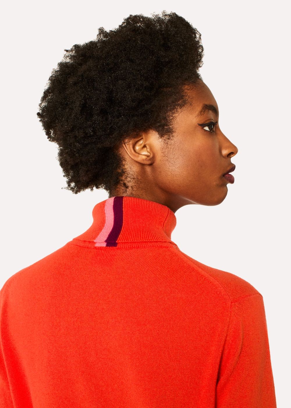 Paul Smith Womens's Poppy Red Cashmere Roll-Neck Sweater