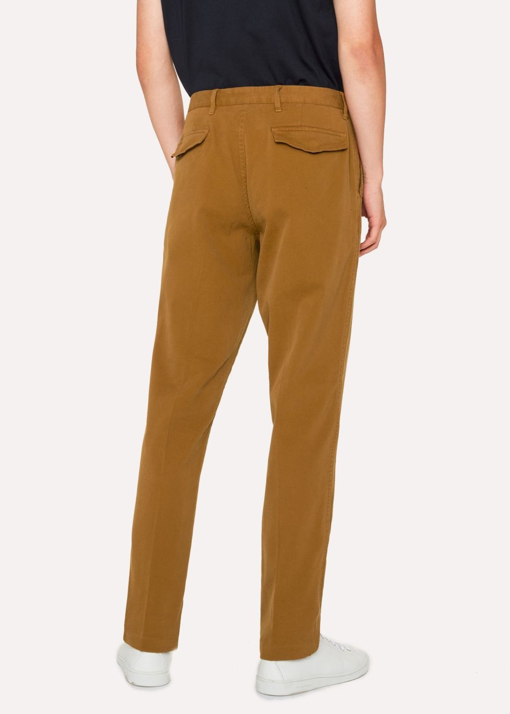 Paul Smith Men's Tapered-Fit Tan Stretch-Cotton Chinos Clothing