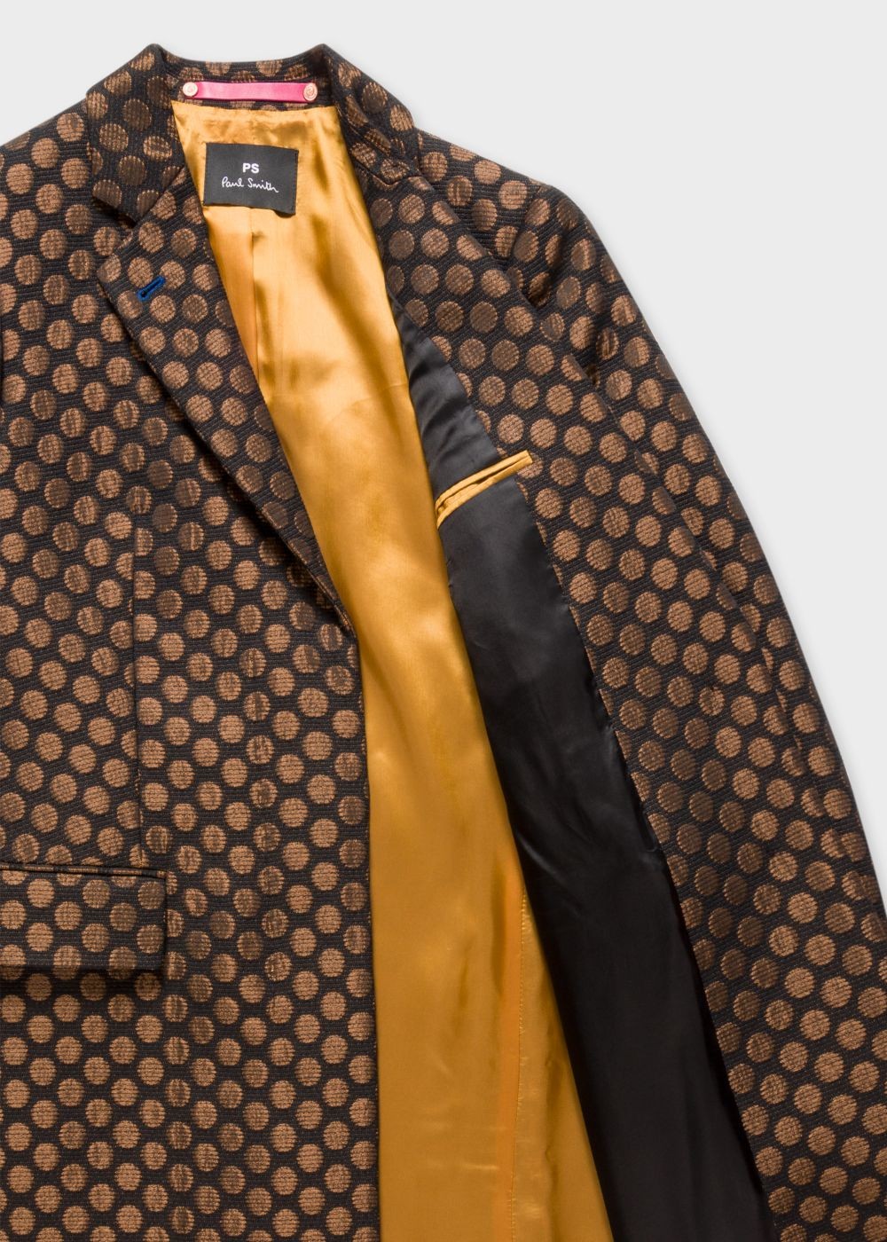Paul Smith Women's Gold Polka Dot Jacquard Cotton-Blend Epsom Jackets