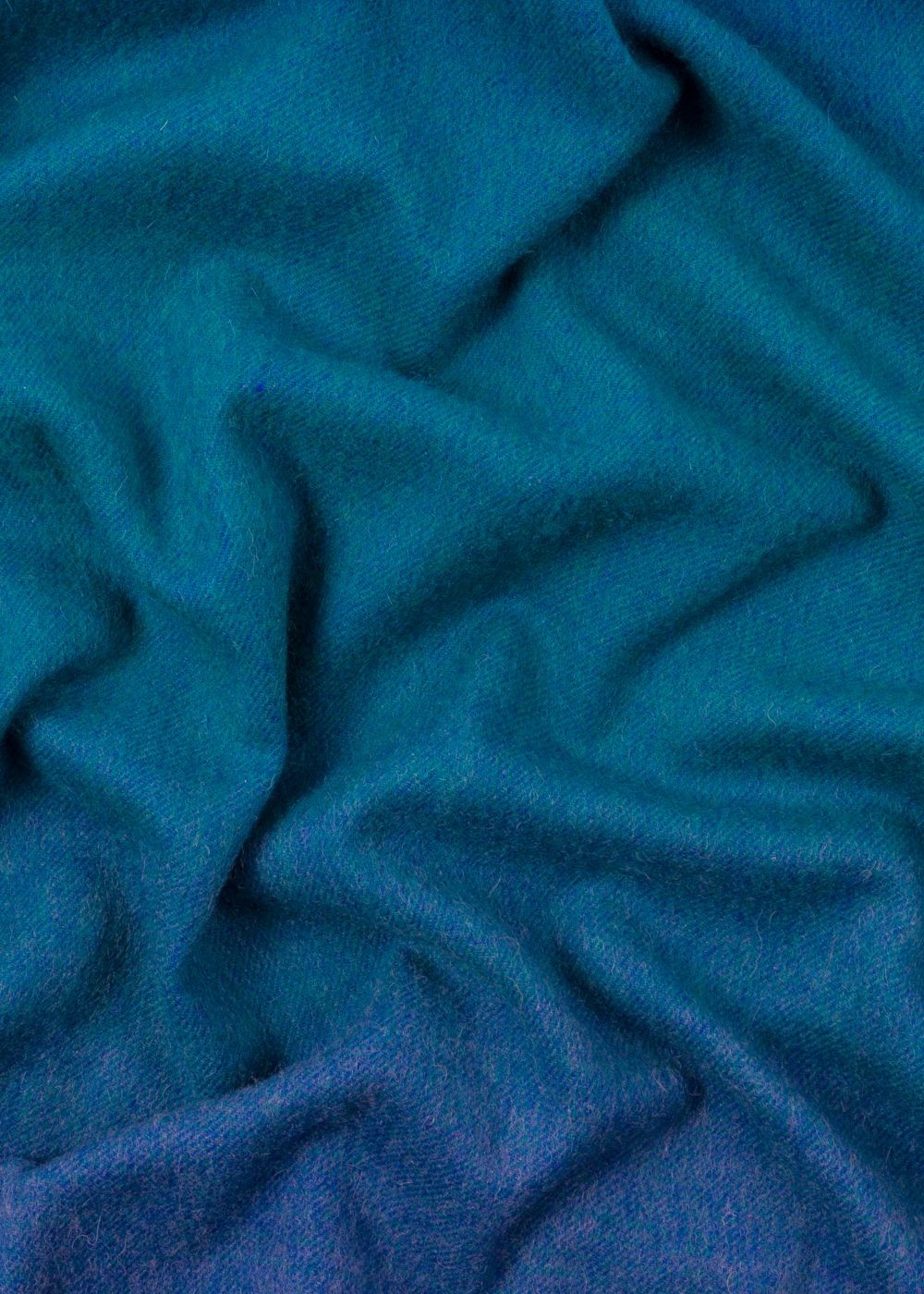 Paul Smith Womens's Blue Ombré Lambswool And Cashmere Scarf