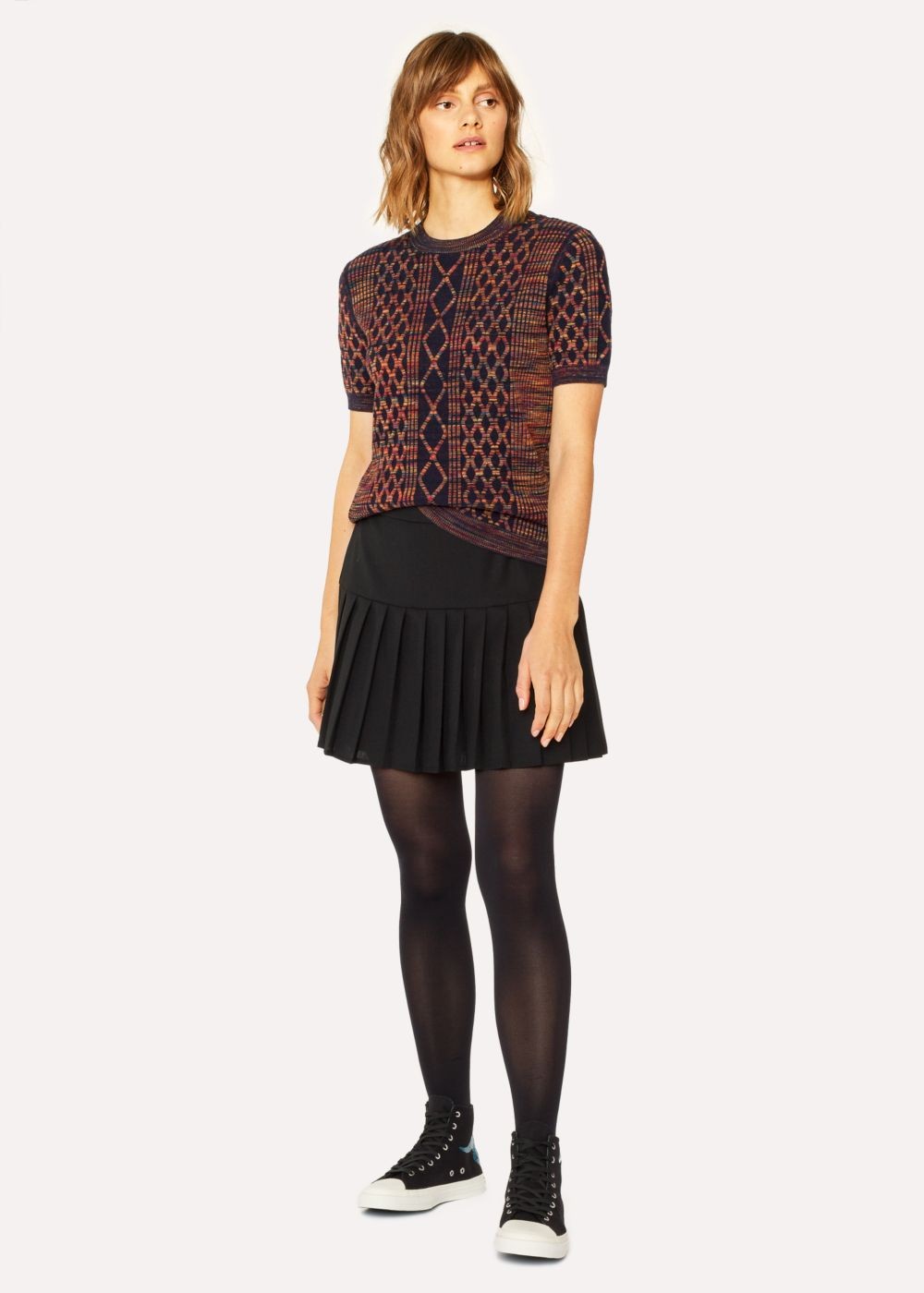 Paul Smith Women's Black Wool Pleated Skirt