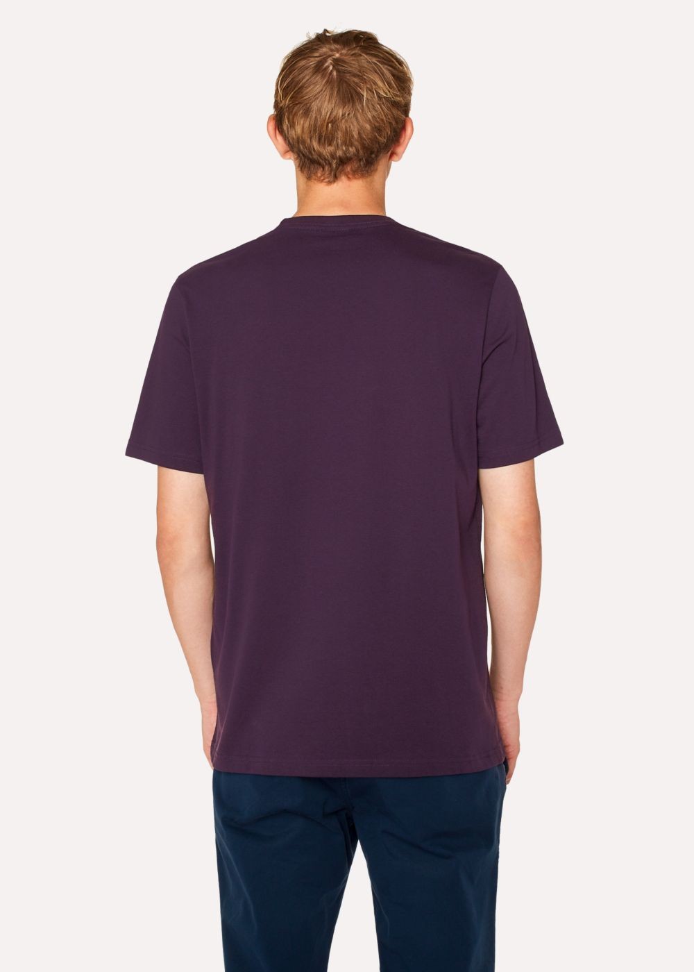 Paul Smith Men's Violet Organic-Cotton 'zebra' Print T-Shirts