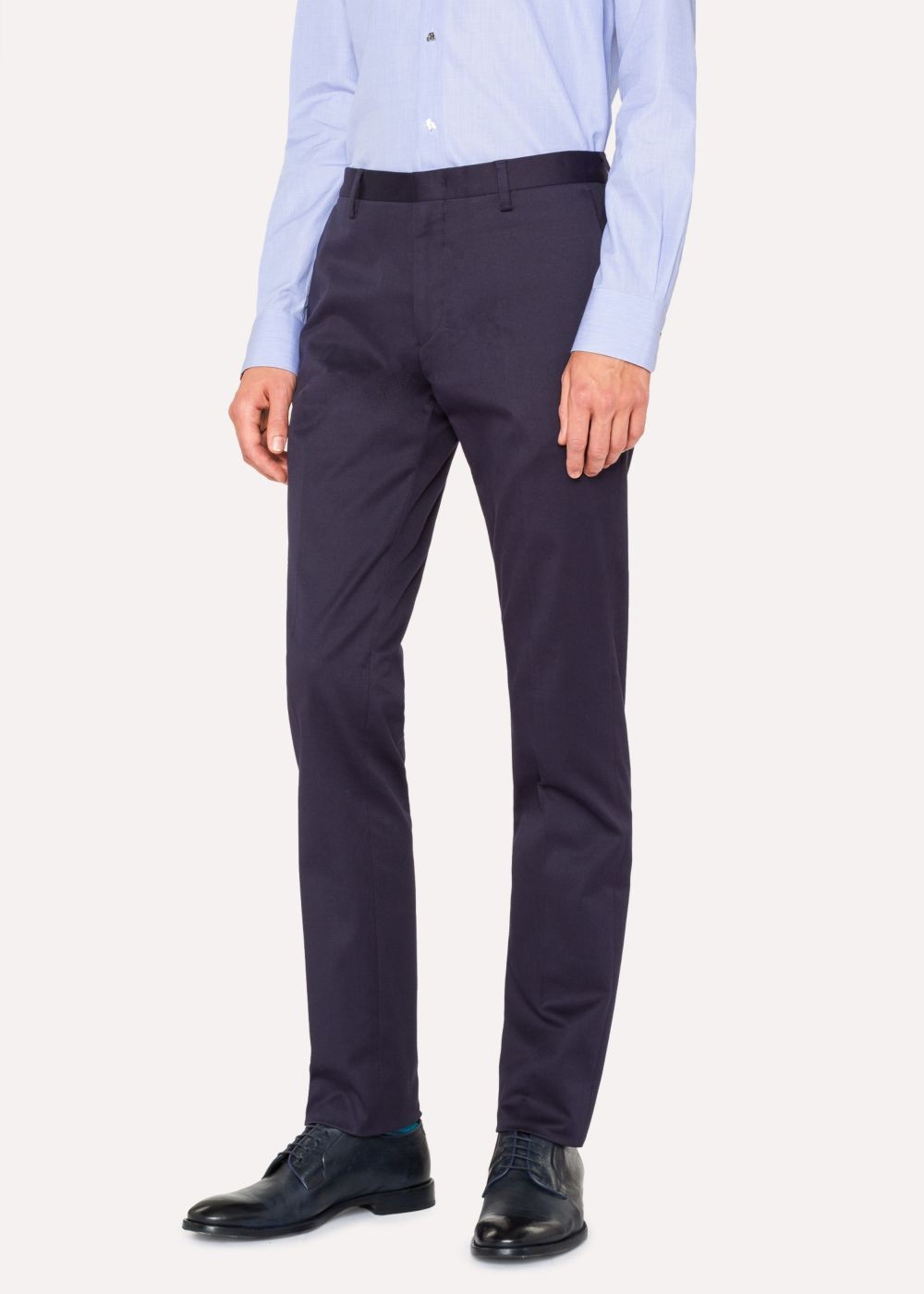 Paul Smith Men's Slim-Fit Indigo Stretch-Cotton Chinos Clothing