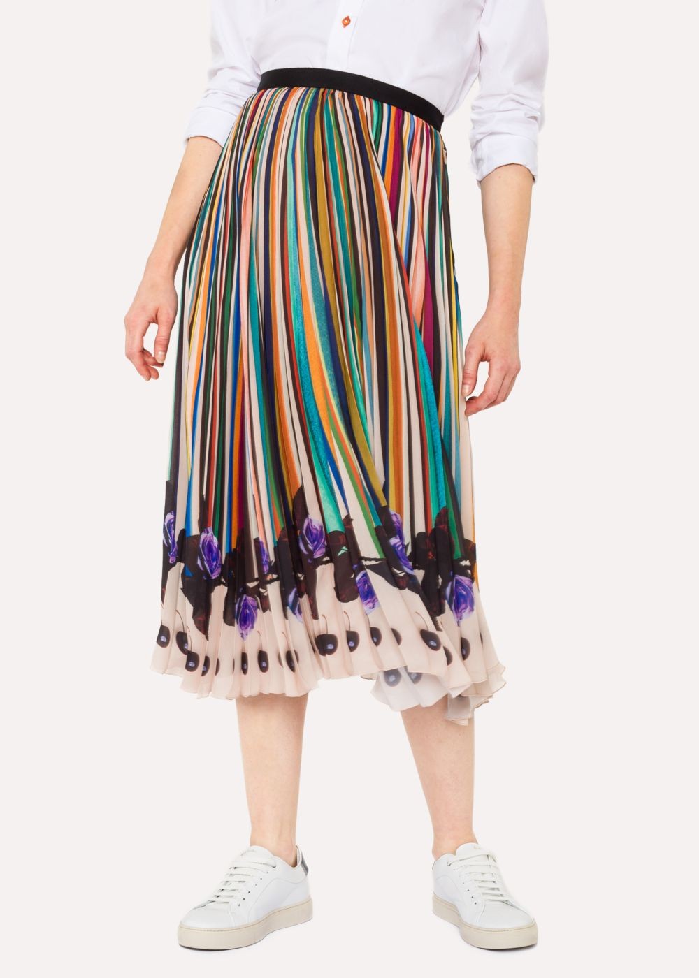 Paul Smith Womens's 'expressive Stripe' Pleated Skirt