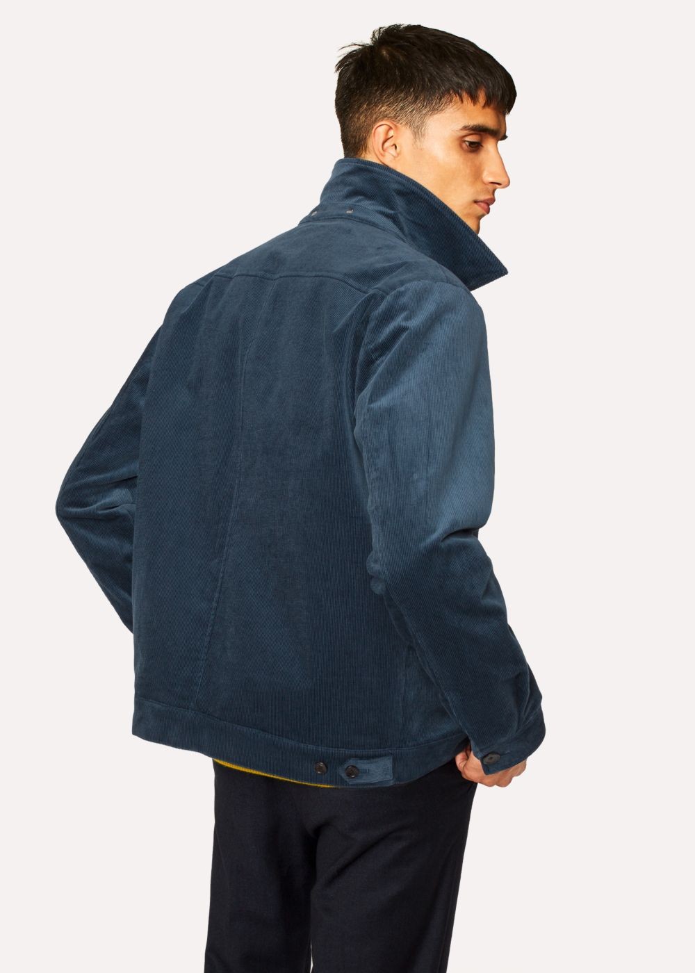 Paul Smith Men's Slate Blue Corduroy Stretch-Cotton Patch-Pocket Coats