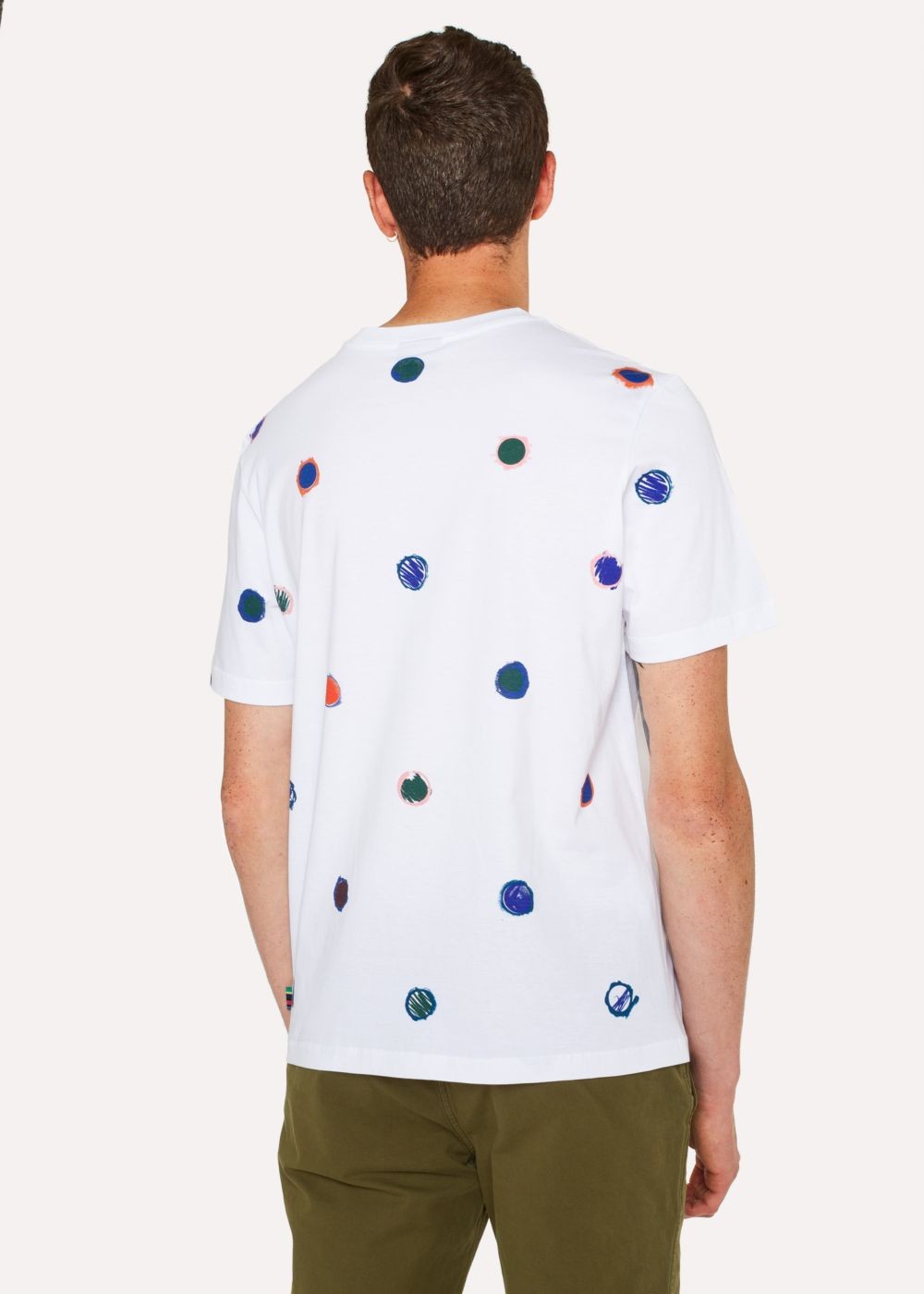Paul Smith Men's White 'scribble Spot' Print Cotton TShirts