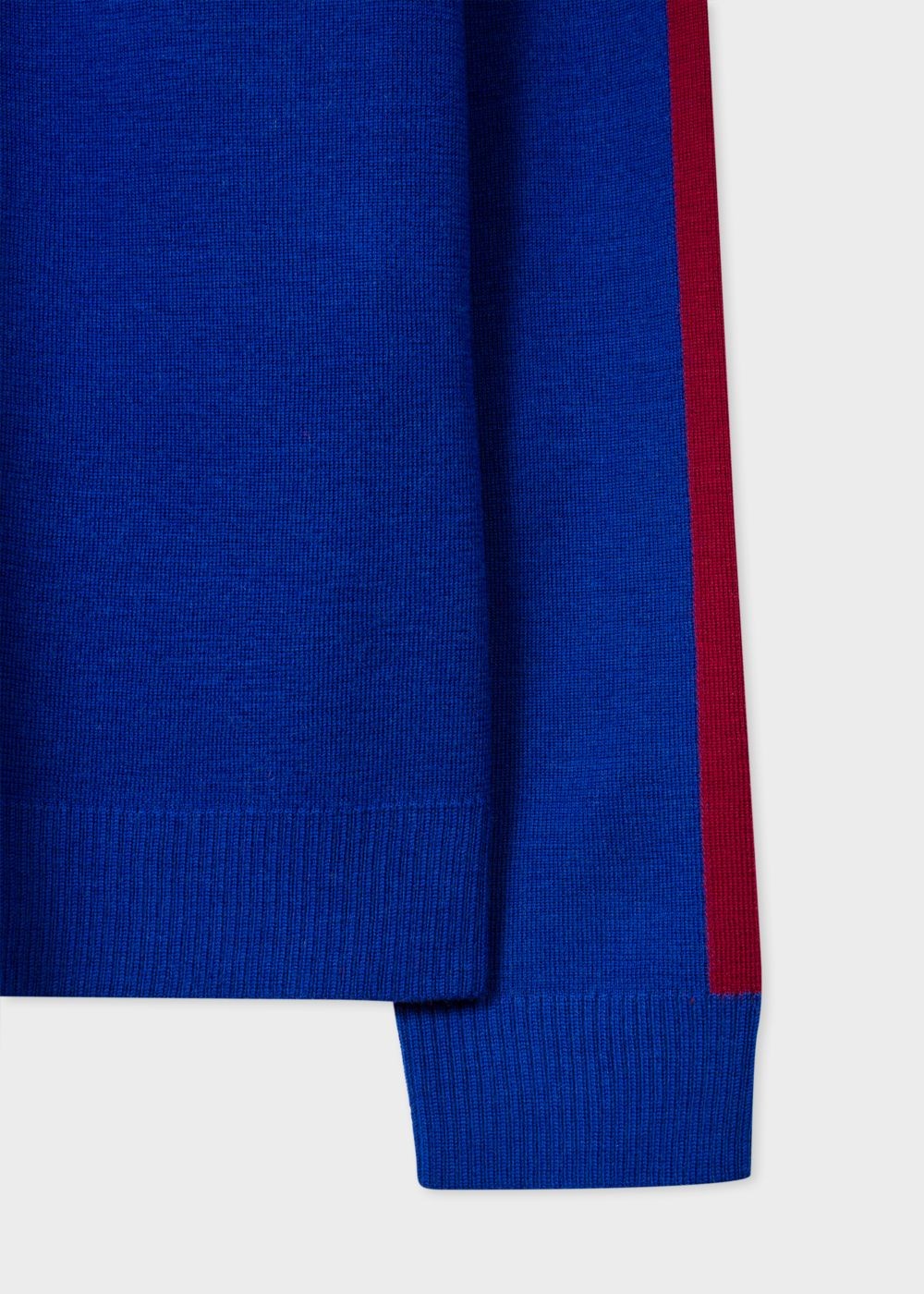 Paul Smith Womens's Cobalt Blue Funnel Neck Wool Half-Zip Sweater