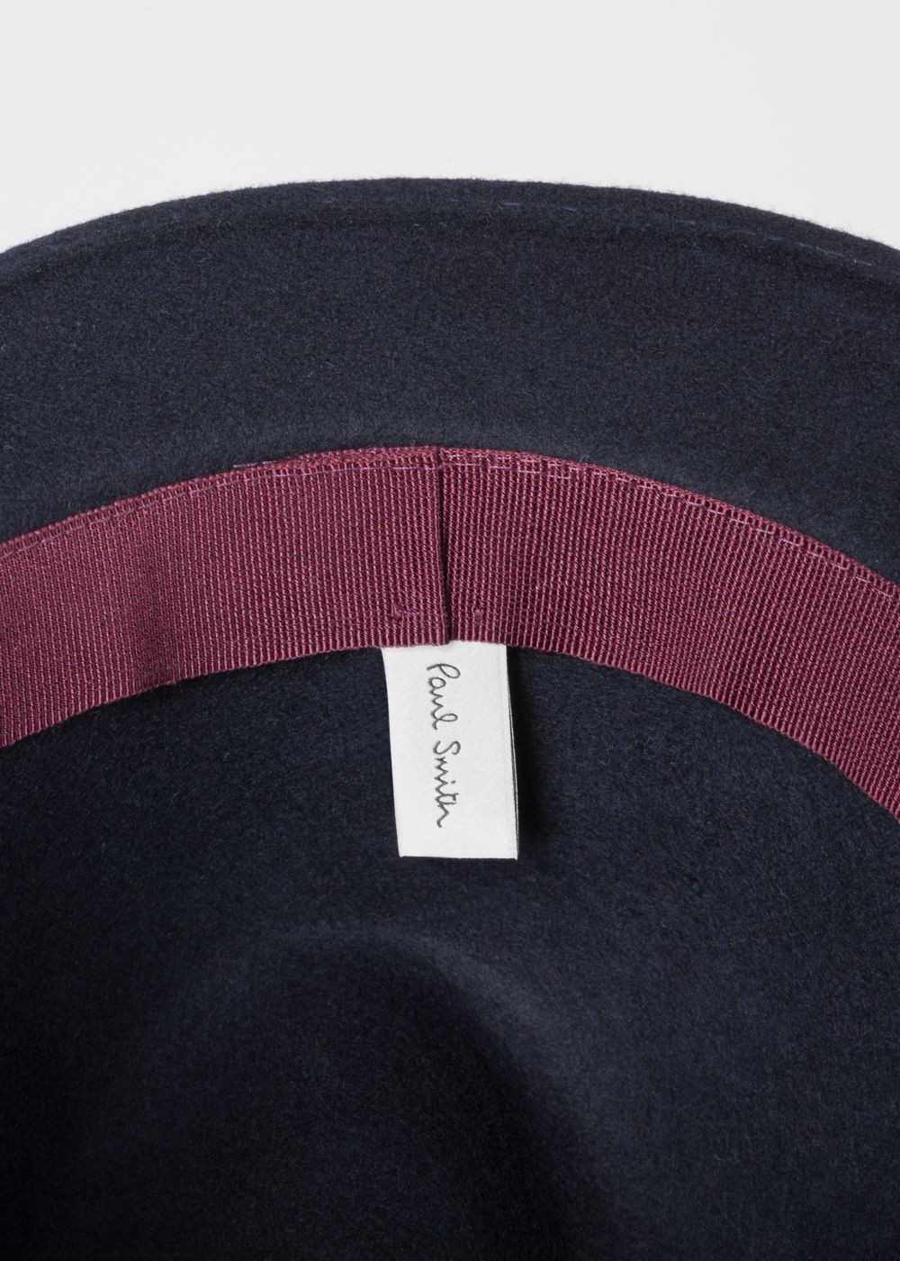 Paul Smith Men's Navy Mohair-Band Wool Trilby Caps