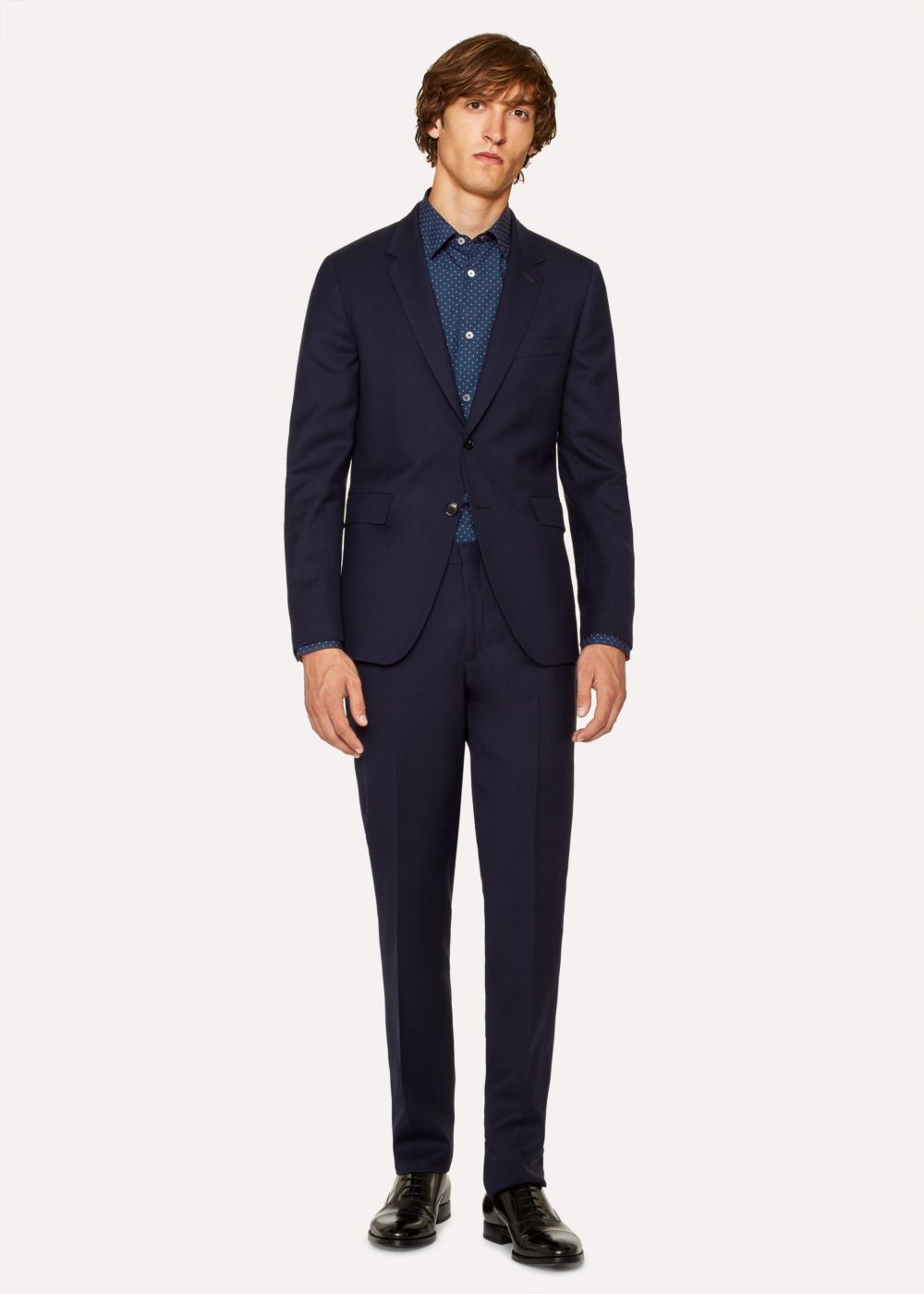 Paul Smith Men's Tailored-Fit Navy 'heart' Motif Cotton Tee With 'artist Stripe' Cuff Lining