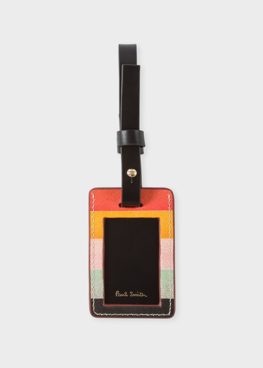Paul Smith Men's 'artist Stripe' Leather Luggage Tag