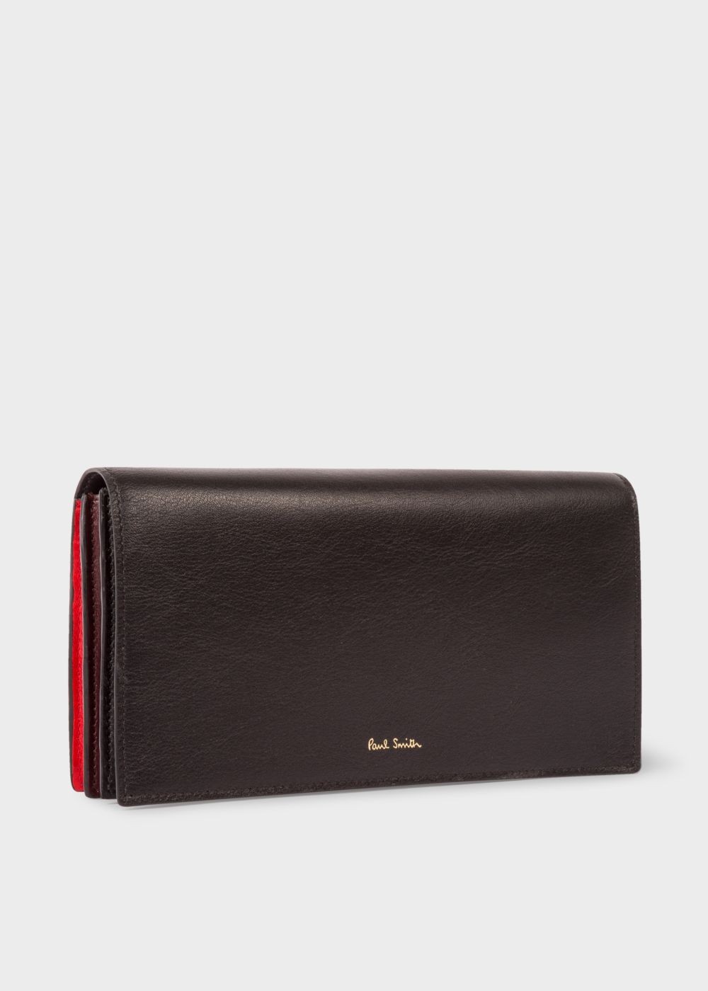 Paul Smith Lady's Black And Red 'concertina' Tri-Fold Wallet