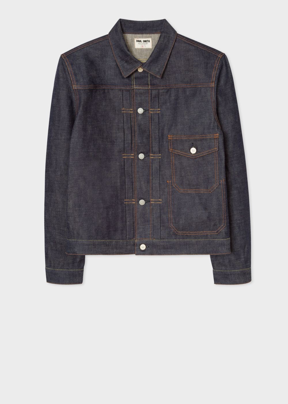 Paul Smith X Fullcount - Mens's 13Oz Selvedge Denim Pleat-Front Coat