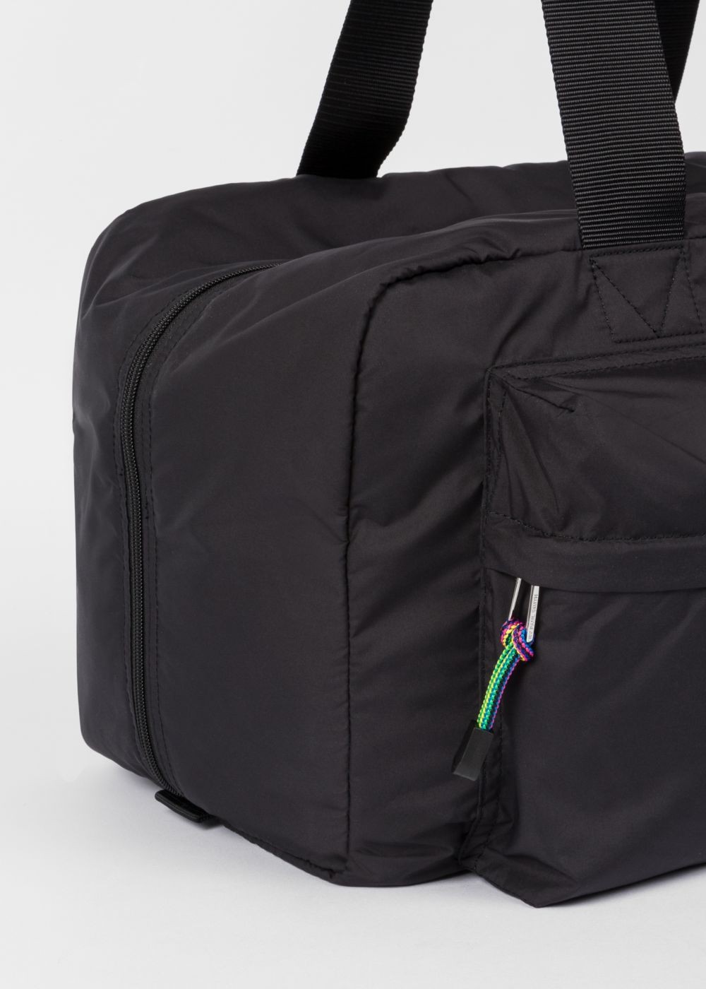 Paul Smith Men's Black 'zebra' Logo Duffle Bags
