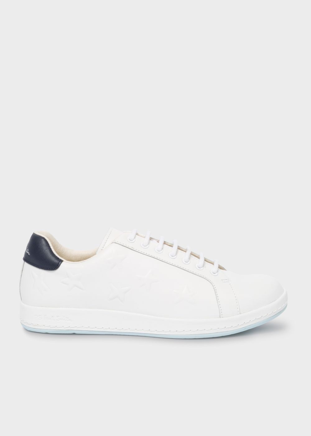 Paul Smith Women's White Leather 'lapin' Shoes With Embossed Stars