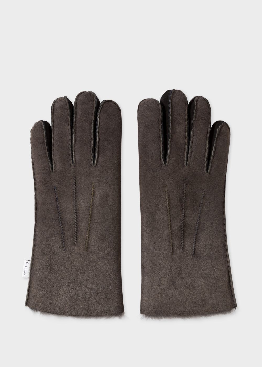 Paul Smith Men's Dark Brown Sheepskin Gloves