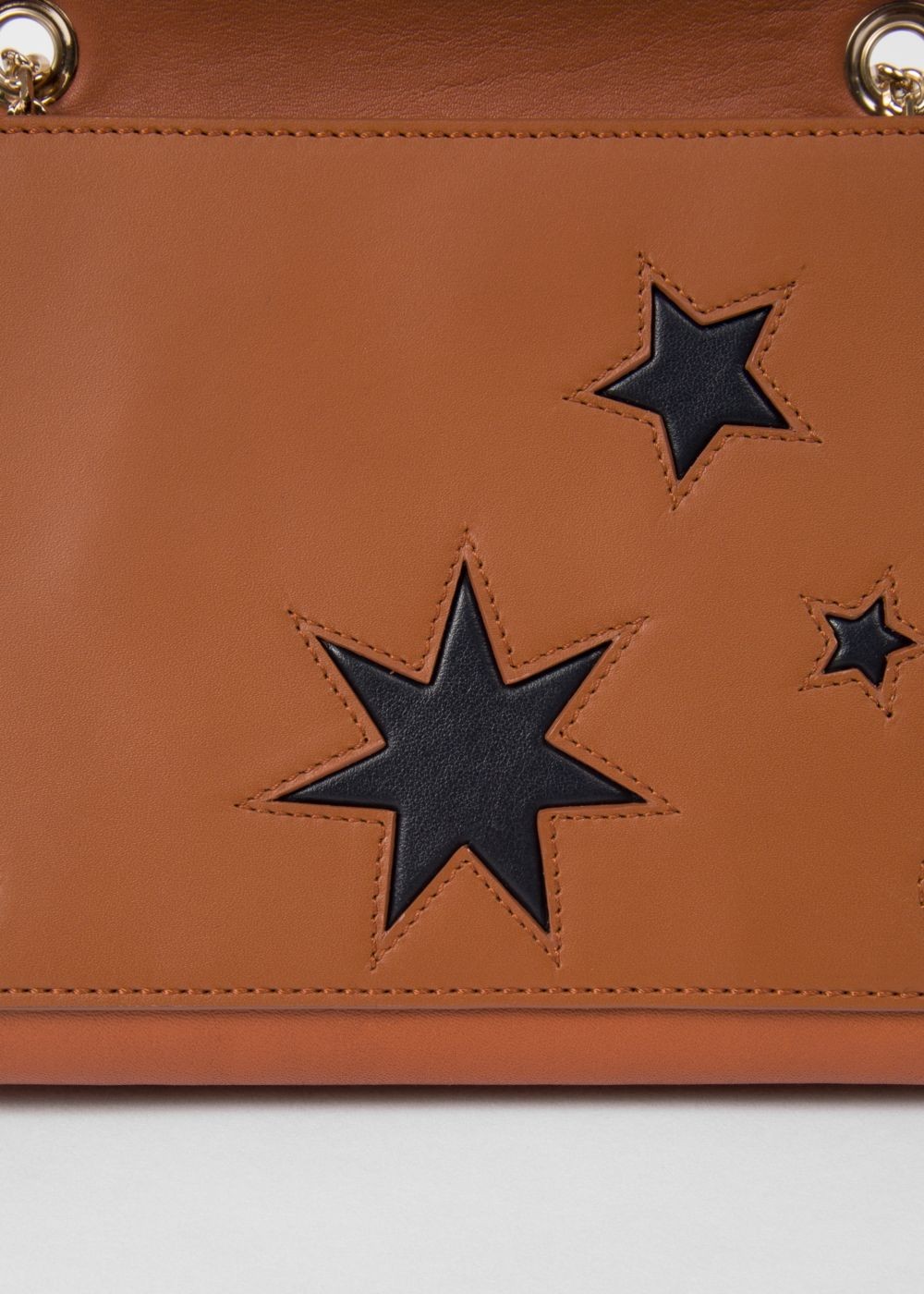 Paul Smith Lady's Tan 'star' Cutout Leather Shoulder HandBag