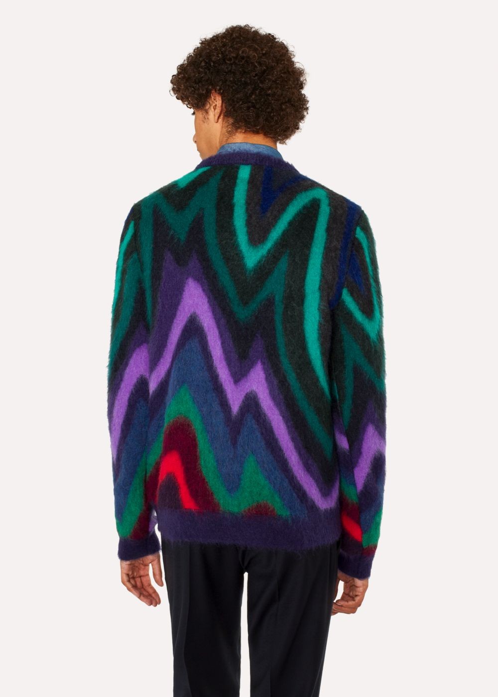 Paul Smith Men's Mohair-Blend 'dreamer Stripe' Crew Neck Sweater