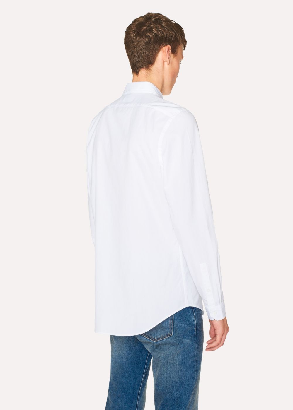 Paul Smith Men's Tailored-Fit White Cotton Tshirt With Zebra Motif