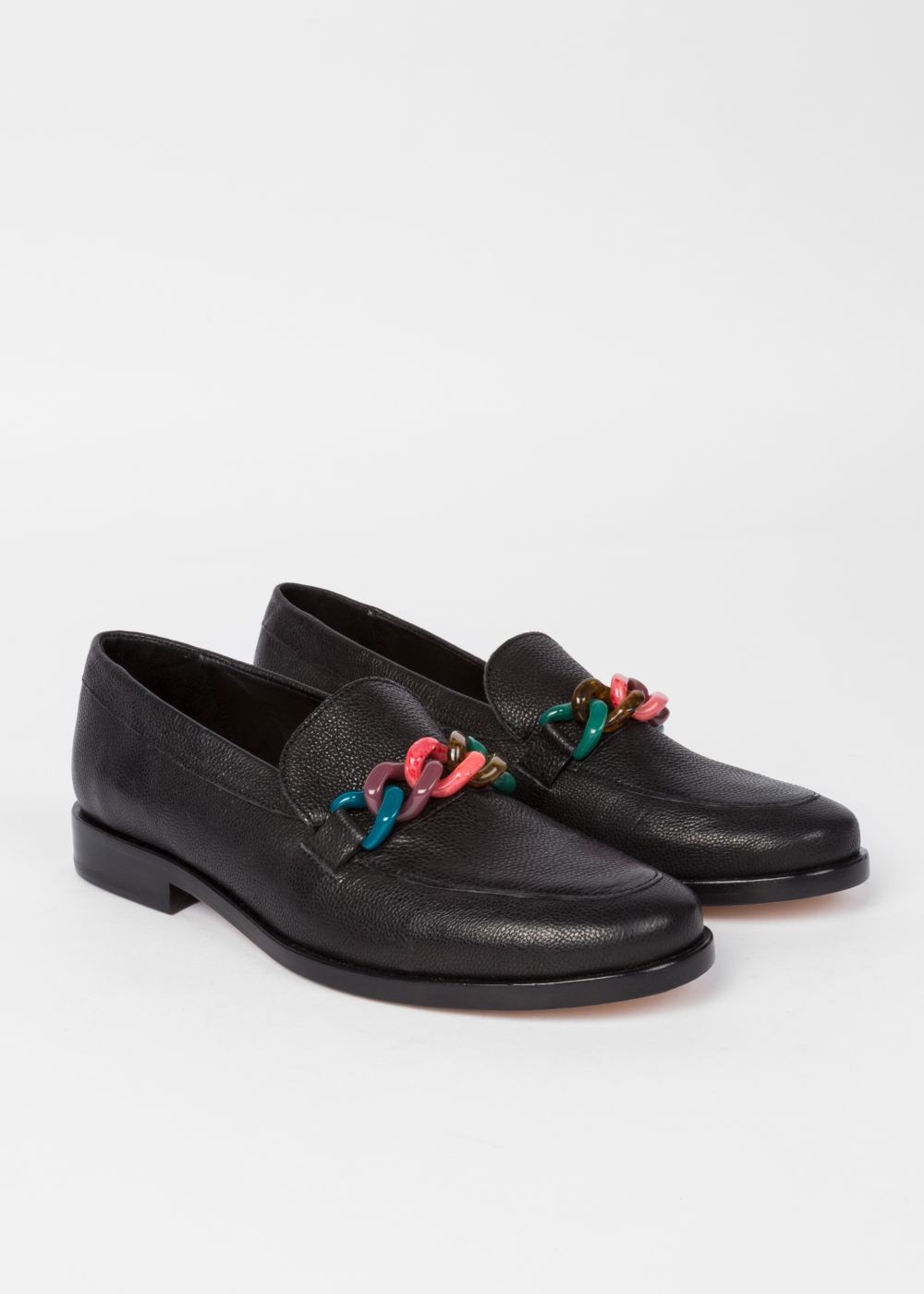 Paul Smith Women's Black Calf Leather 'cora' Loafers Trainers