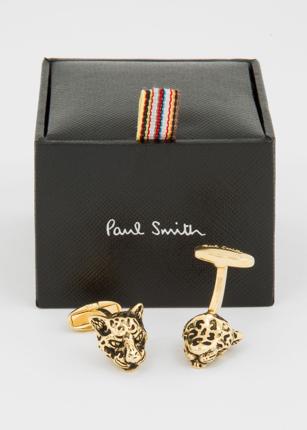 Paul Smith Men's Gold 'leopard Head' Cufflinks Accessories