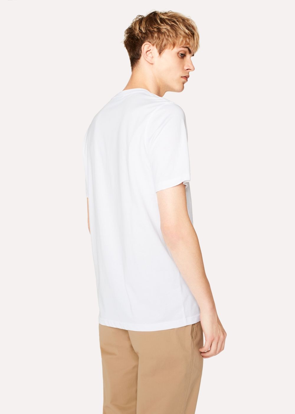 Paul Smith Men's White 'cycling Caps' Print Organic-Cotton T-Shirt