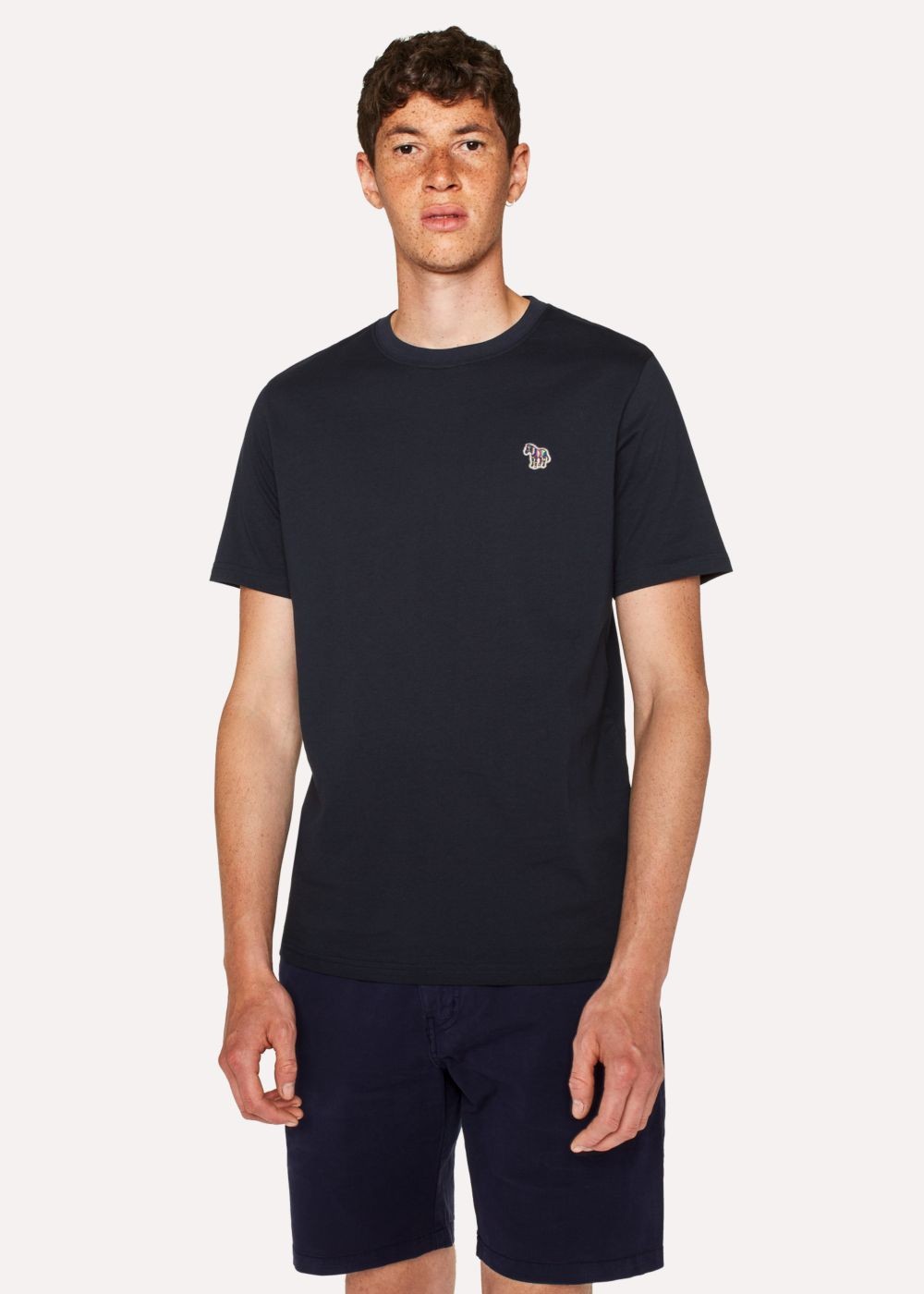 Paul Smith Men's Navy Organic-Cotton Zebra Logo Tees