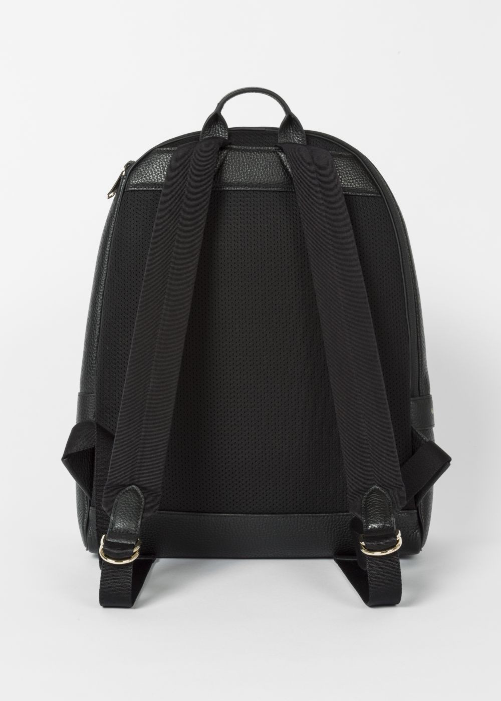 Paul Smith Men's Black Leather Signature Stripe Backpack
