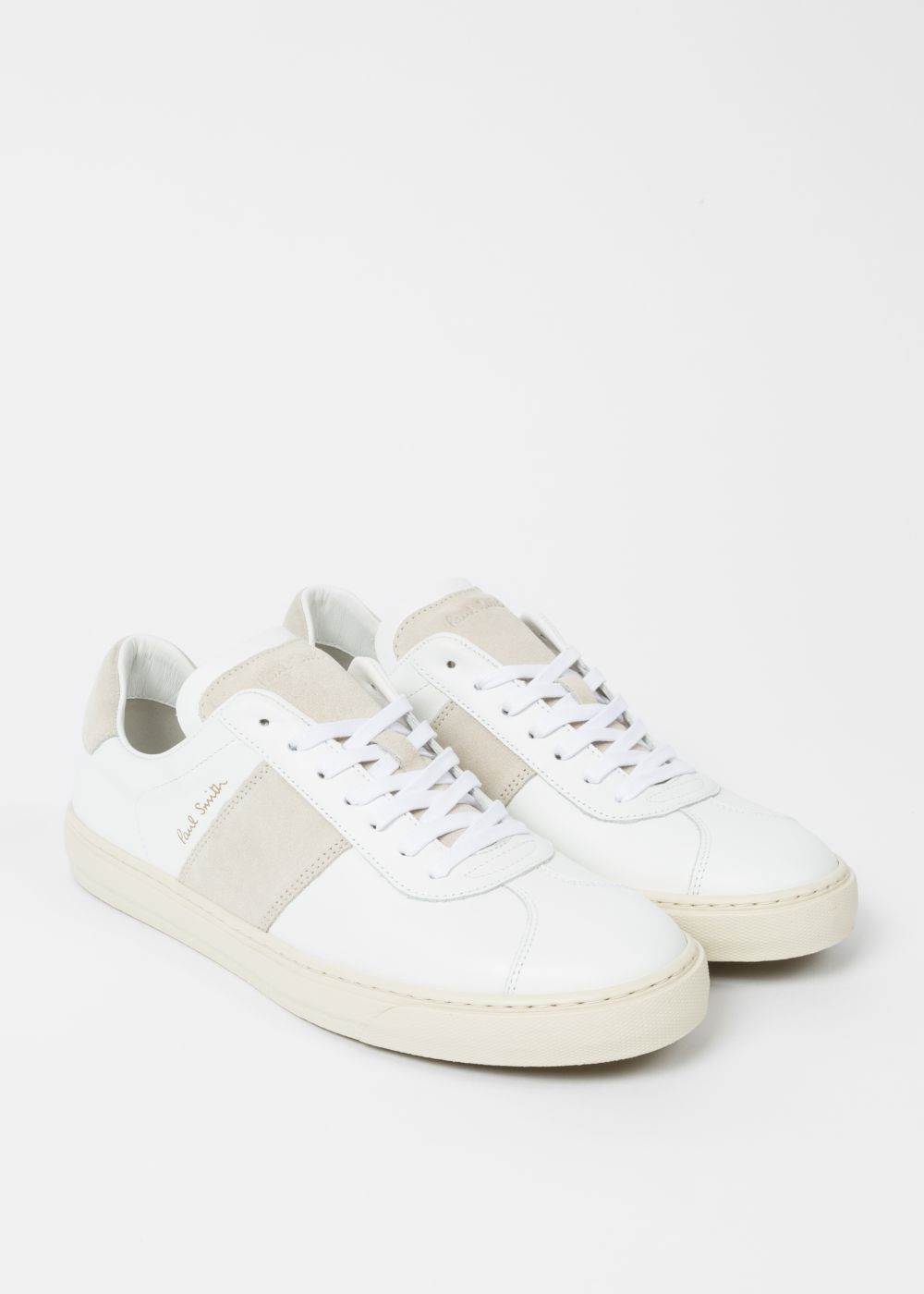 Paul Smith Men's White Leather 'levon' Trainers
