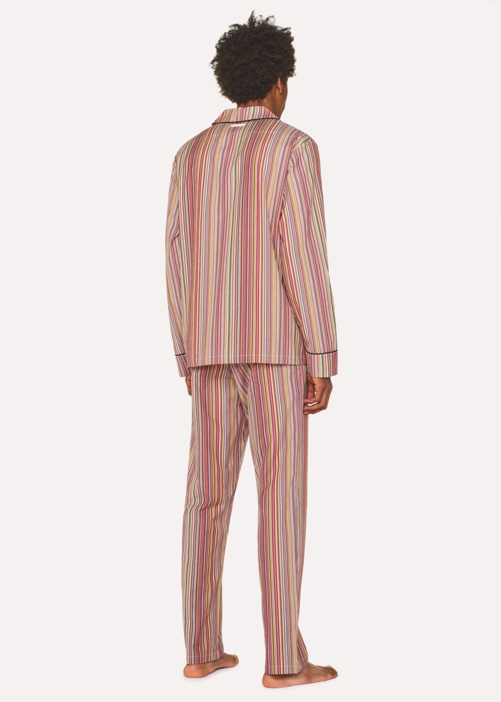 Paul Smith Mens's Signature Stripe Cotton Pyjama Set Clothing