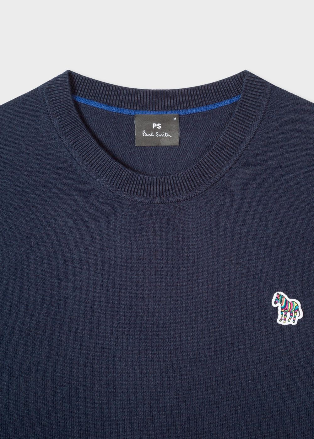 Paul Smith Men's Dark Navy Zebra Logo Cotton-Blend Sweater