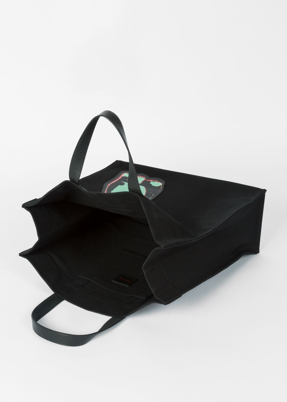 Paul Smith Women's 'artful Lives' Patch Black Canvas Tote Bags